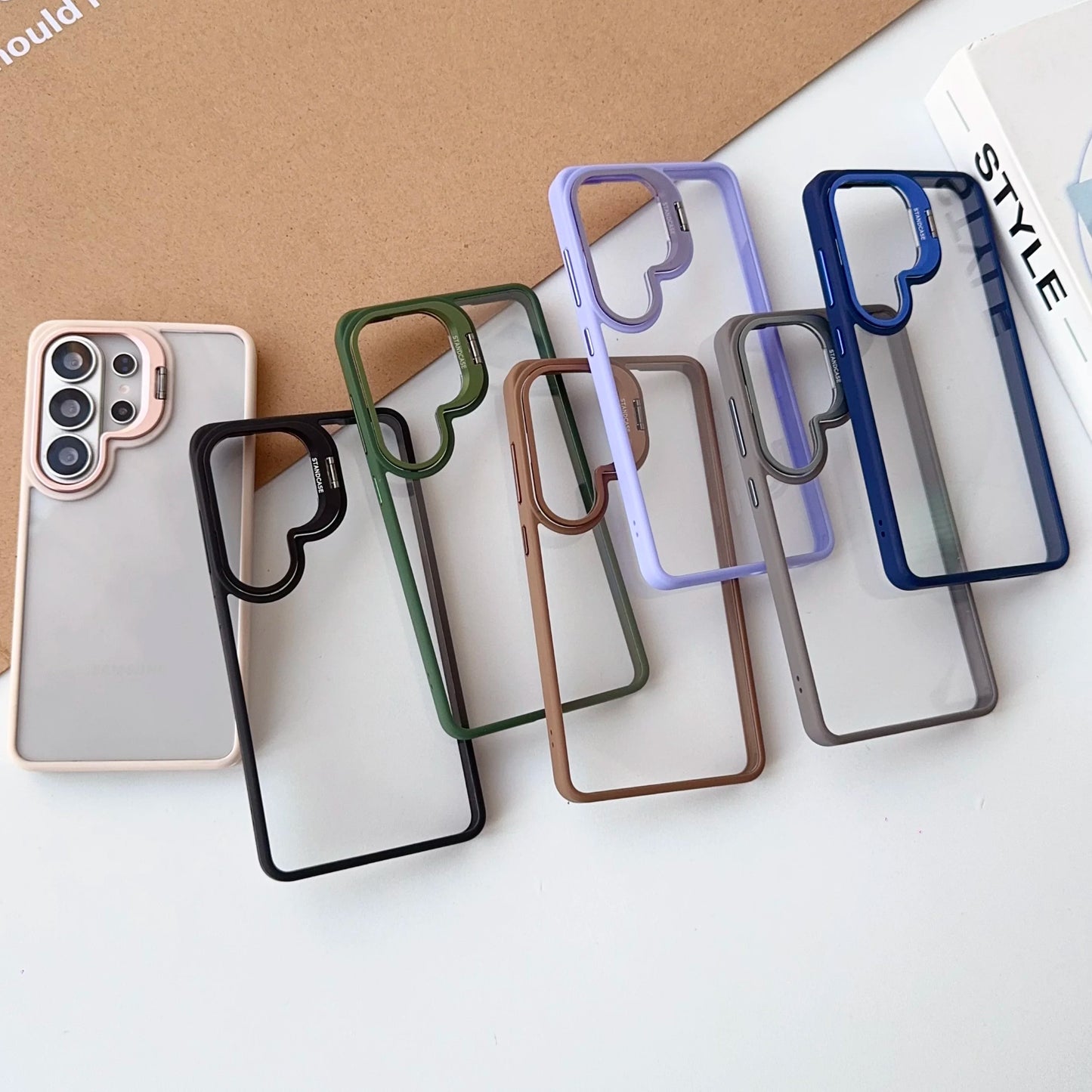 Lens Metal Ring Protector Transparent Case For Samsung S26 S25 Edge S24 S23 S22 Ultra Plus FE A56 A36 A06 A15 Bumper Hard Cover
