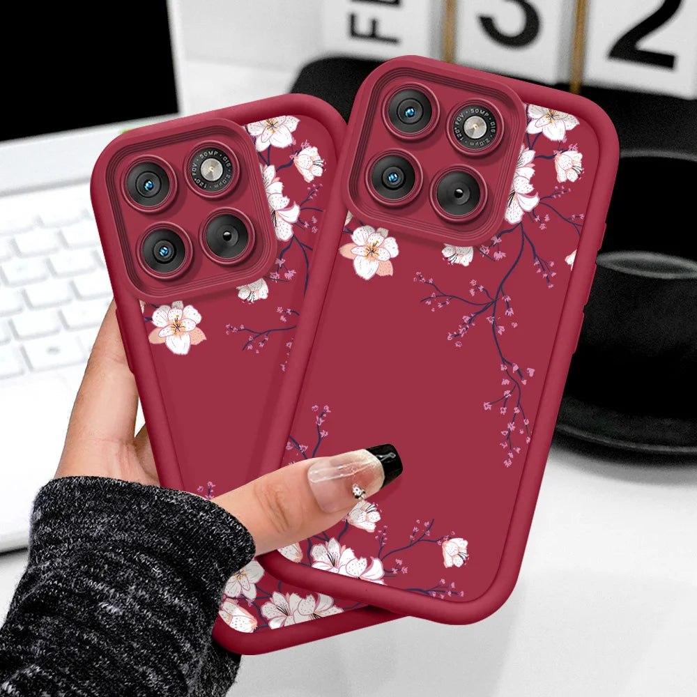 Spring Flowers Phone Case For Motorola Edge 70 60 50 40 Pro Ultra Fusion Stylus Neo 4G 5G Staircase Soft Cover