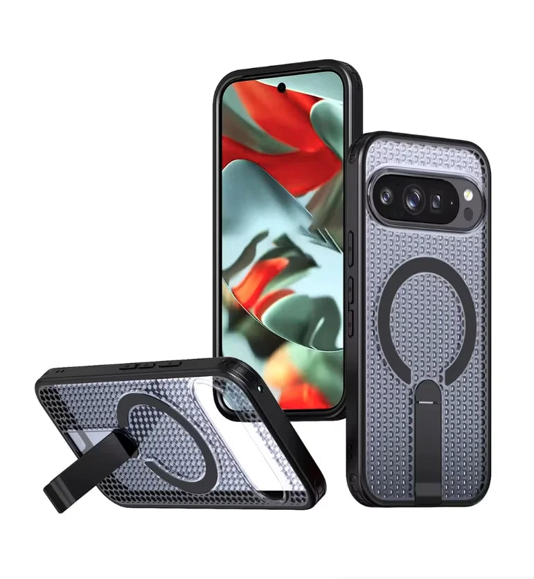 Honeycomb Cooling Stand Holder Magnetic Ring Case for Google Pixel10 Pro XL pixel 10 pro 10 9A 9 pro XL Armor Protective Cover