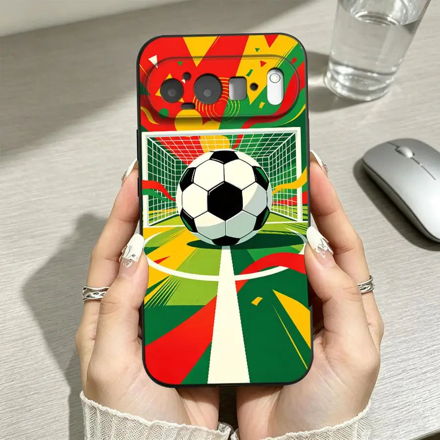 Case for Google Pixel 10A 6 7 8 Pro 9a 8a 6a 7a 10 9 Pro XL Funda Phone Cover Soccer Goal