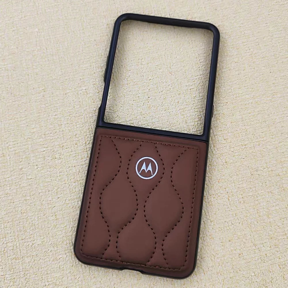 For Motorola Razr 60 50 Ultra 5G Case Luxury Water Ripple Down Jacket Flip Phone Shell Razr50 razr60 Shockproof Protection Cover