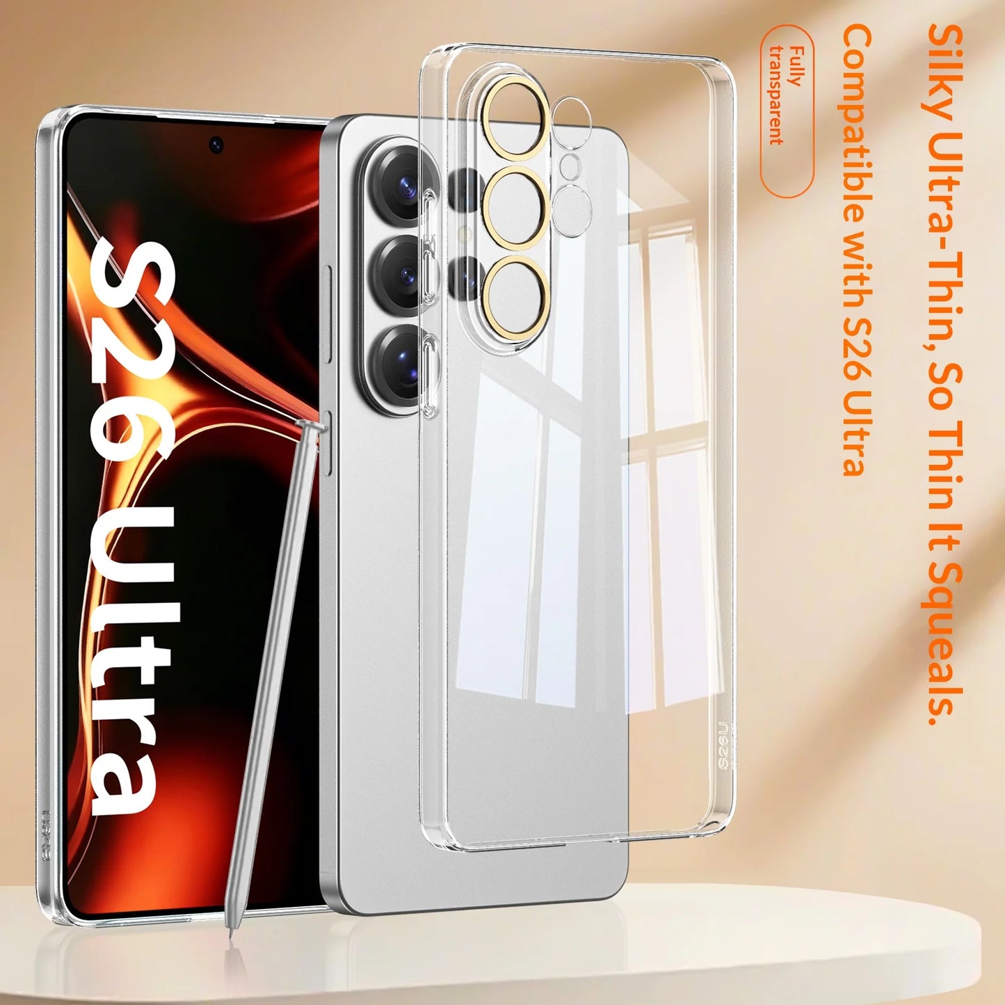 Ultra-thin Matte Business Transparent S26ultra Case for Samsung Galaxy S26 Ultra Lens Protection Shockproof Skin Feel Hard Cover