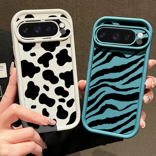 Cow Stripes Printing Soft TPU Phone Case For Google Pixel 8 Pro 8A 9 Pro XL Shockproof Silicone Back Cover For Pixel 9 8 Pro