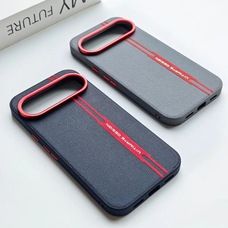 Case For Google Pixel 11 Pro XL Pixel11 Pro Case PU Leather Silicone Phone Cover Metal Lens Frame Shell Shockproof Bumper