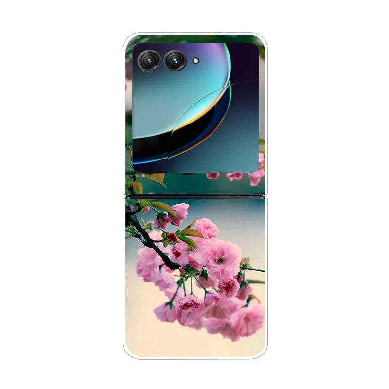 For Moto Razr40 Ultra 5G Case Plastic Wolf Lion Marble PC Hard Back Covers for Motorola Razr 40 Ultra Razr+ Razr4 2023 Capa