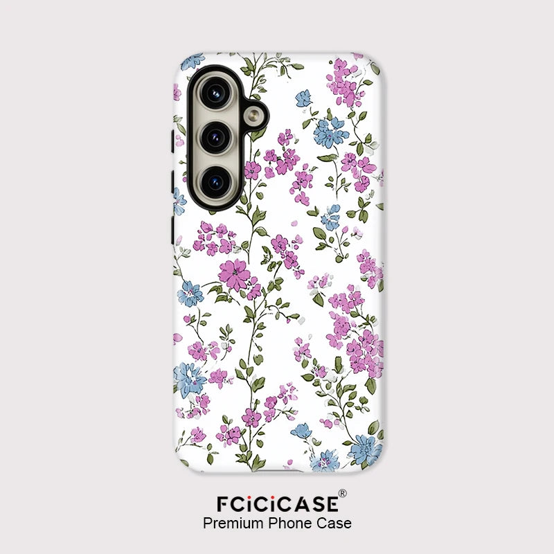 Fcicicase Phone Case For Samsung Galaxy A56 A 56 5G A16 A36 A26 Fashion Nice Flower Print Silicone Shockproof Acrylic Fundas