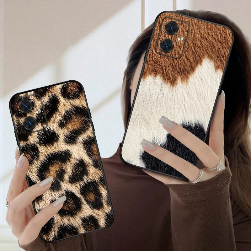 Tiger Skin Pattern For Motorola Moto G 04 05 14 15 24 34 35 54 55 75 84 85 Edge 40 50 Fusion 60 Fusion silicone soft phone case
