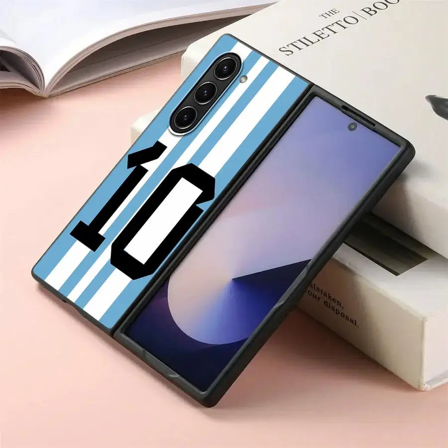 Cool Football Number Case for Samsung Galaxy Z Fold 7 6 5 4 3 ZFold6 ZFold3 ZFold5 ZFold4 ZFold7 Back Phone Cover