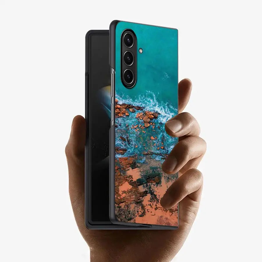 Case for Samsung Galaxy ZFold5 ZFold6 ZFold7 Z Fold 7 6 5 4 3 ZFold4 ZFold3 Back Phone Cover Landscape Mountain Sea View Travel