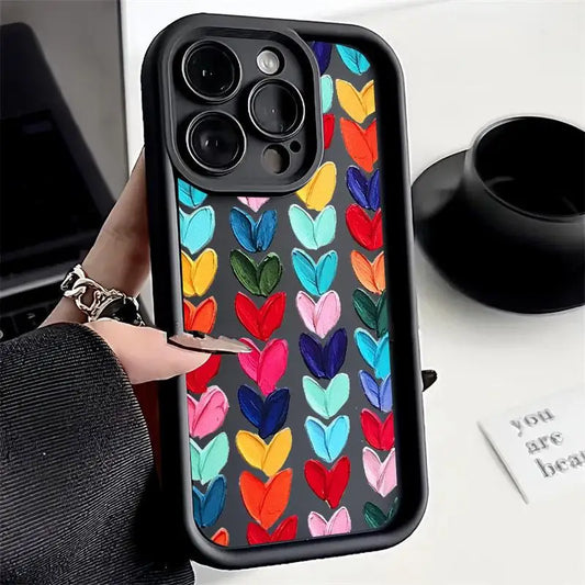 Small Love Heart Phone Case for Motorola Moto Edge 40 Neo 50 Pro 50 Fusion 5G G84 G14 G32 G35 G52 G30 G60S G53 G22 E13 E14 Cover