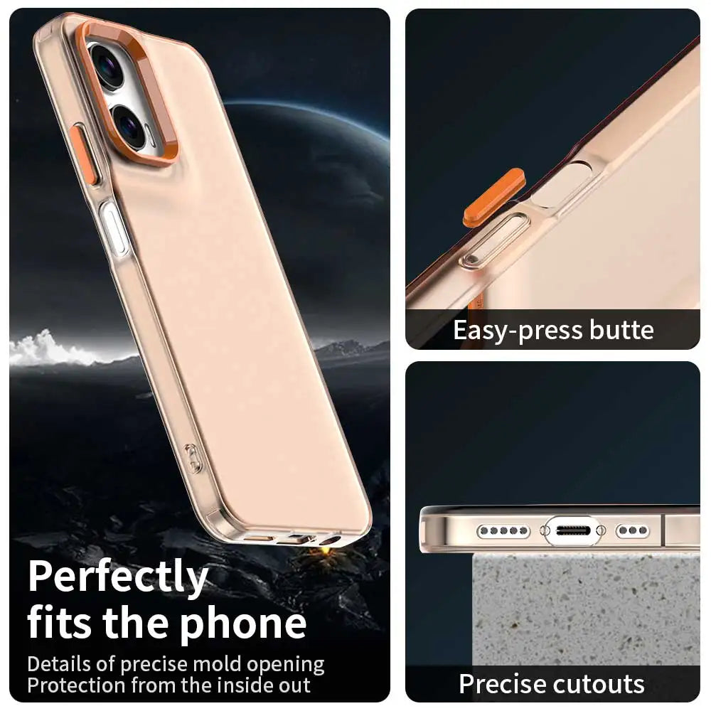 For Motorola Moto G35 5G Case Matte Candy Translucent Case For Moto G35 G 35 MotoG35 Camera Lens Protection Cover