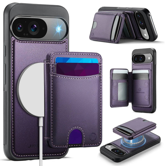 For Google Pixel 10 9 Pro XL 9A 10 9 Case Wallet with Magnetic, RFID Blocking Card Holder 2 in 1 Detachable Kickstand Shockproof