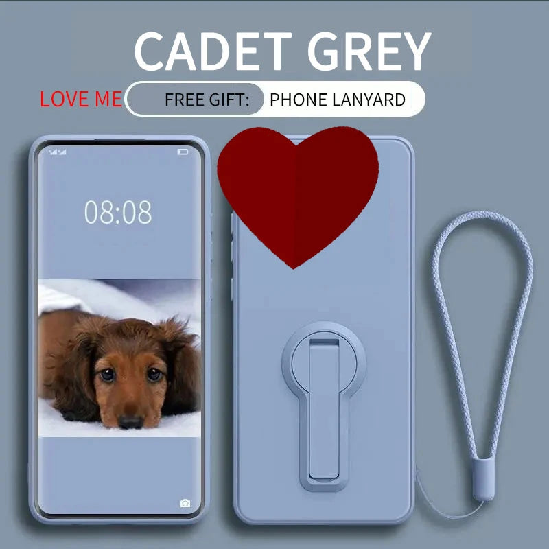 Case for Google Pixel 9a Liquid Silicone Stand Holder Soft Phone Skin Cover for Pixel 8 Pro 8a Upgrade Shockproof Back Funda