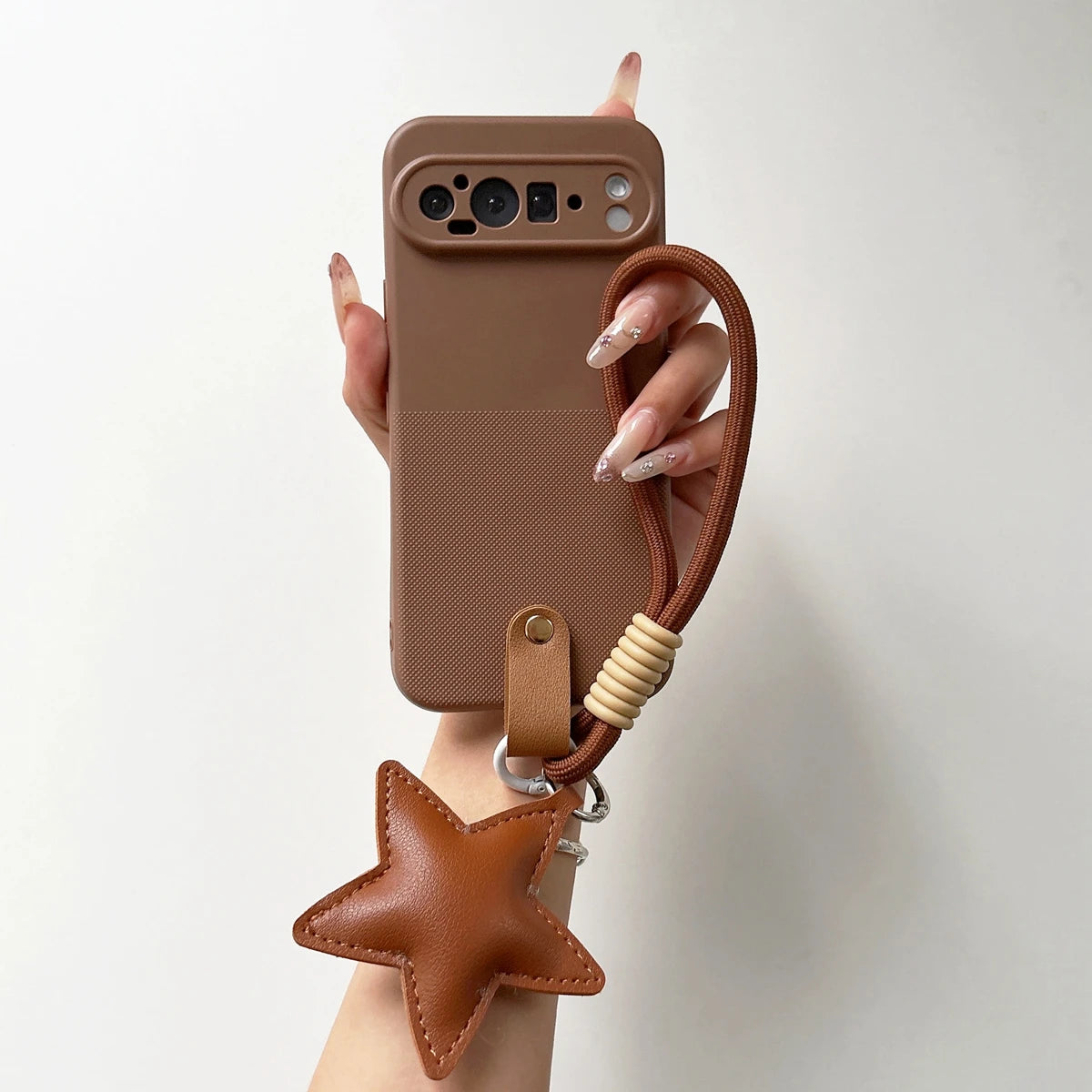 Polka Dot Silicone Star Strap Lanyard Phone Case For Google Pixel 10 6 7 8 9 10 Pro 10A 9A 8A 7A 6A Pixel 9 Pro XL 5G Soft Cover