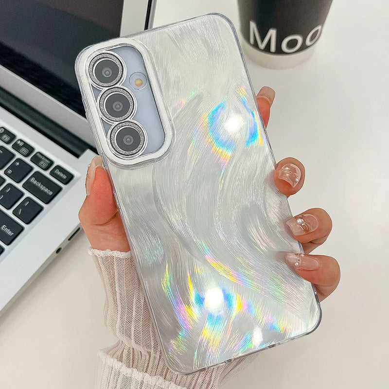 2024 New Fashion Colorful Phone Case For Samsung Galaxy S24 Ultra S24 Plus S23 Ultra Anti-Fall Glitter Phone Cover Funda
