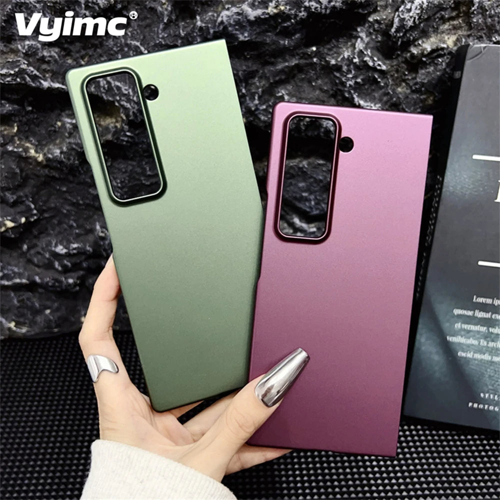 Luxury Matte Solid Camera Protect Bumper Case For Samsung Galaxy W25 Z Fold SE New Solid Candy Color Skin Feeling Back Cover