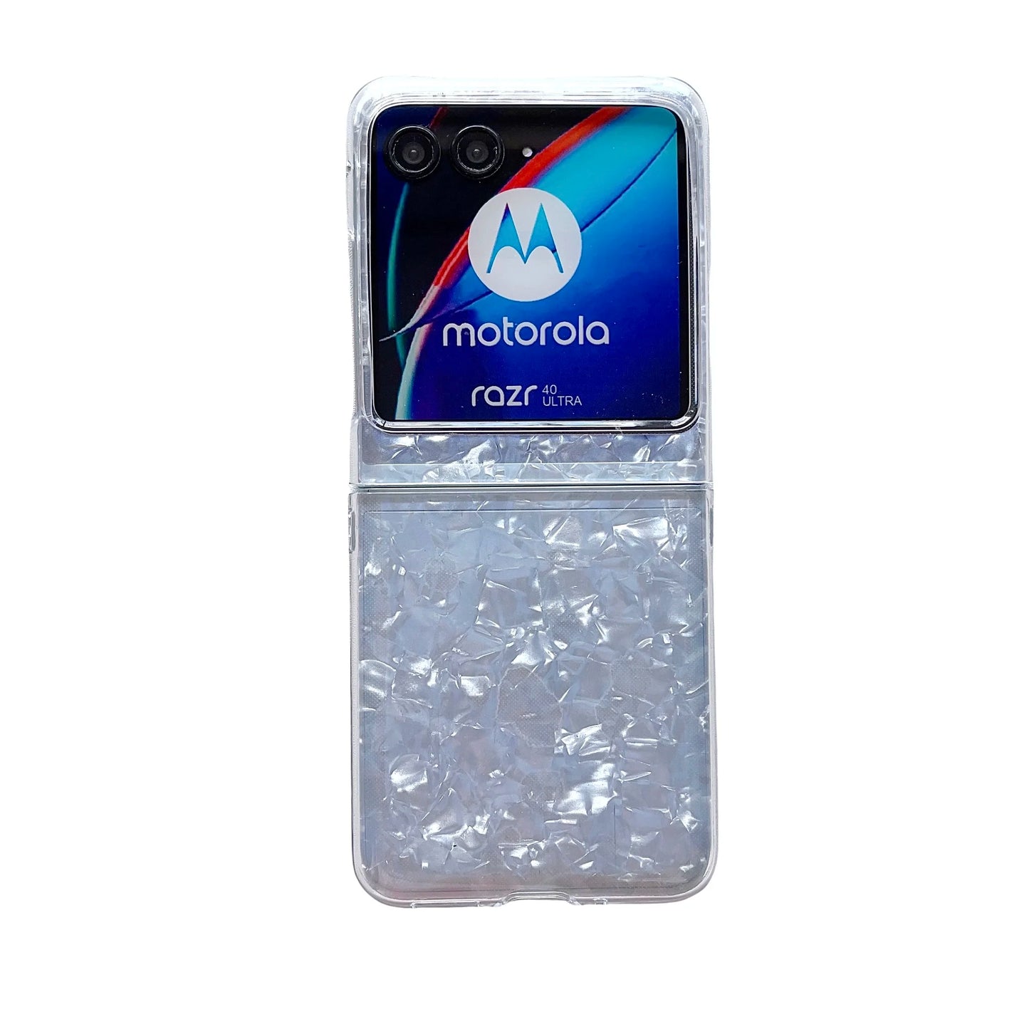 Luxury Seashell Plastic Folding Case For Motorola Razr 40 50 60 Ultra  Cover