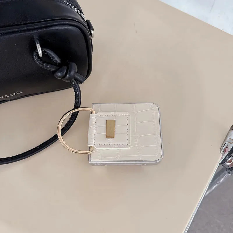 For Samsung Z Flip 7 6 5 4 3 Multi colored crocodile patterned metal buckle phone case