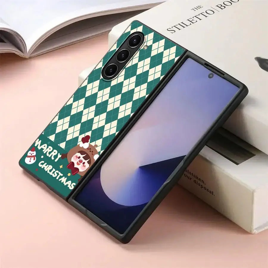 Christmas Cute Loopy Case for Samsung Galaxy ZFold7 ZFold3 Z Fold 7 6 5 4 3 ZFold4 ZFold5 ZFold6 Back Phone Cover