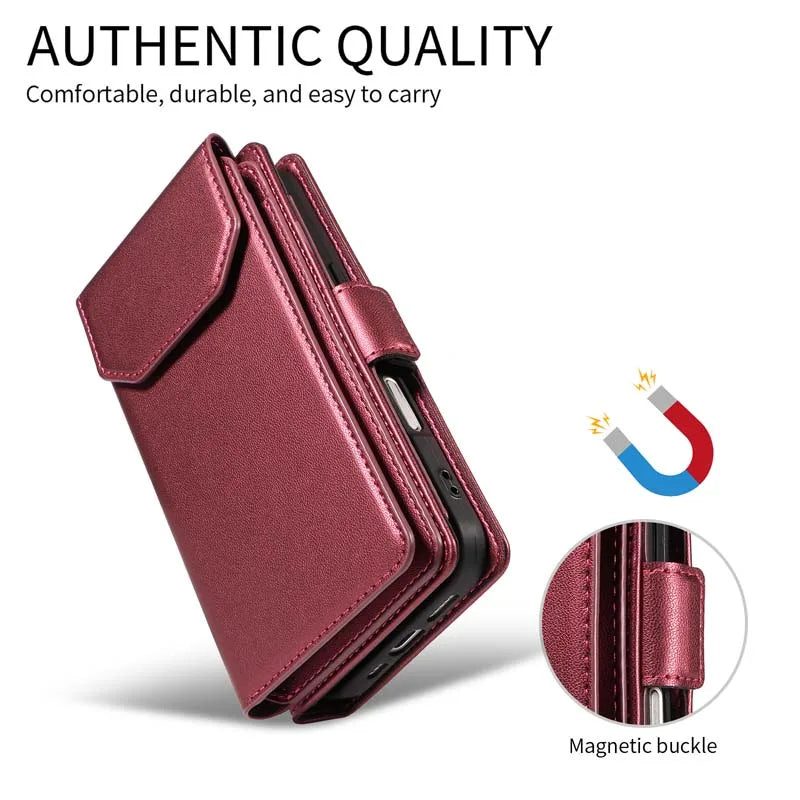 Wallet Flip Multi-Card Case For Motorola Moto Edge 40 Neo 50 Pro 60 70 Fusion G04 G04S G05 E14 E15 X70 Air S50 X50 Ultra Cover