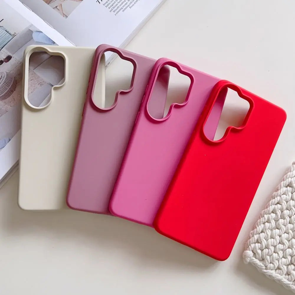 Liquid Silicone Case For Samsung Galaxy S26 S24 S25 Ultra Plus Fe A17 A36 A56 A37 A57 Candy Color Flocking Protective Soft Cover