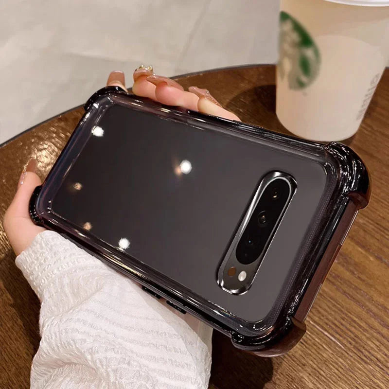 For Google Pixel 10 Pro XL 9A Lens Protection Plating Transparent Silicone Airbag Shockproof Cover Bumper For Pixel 9 Pro XL