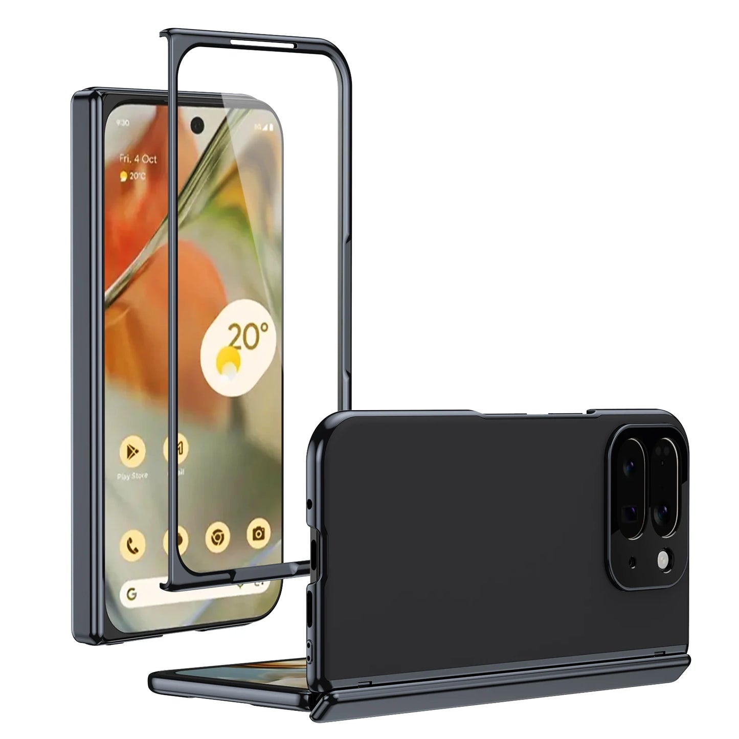AG Matte Anti-Fingerprint Phone Case for Google Pixel 10 Pro Fold Hinge Lens Protection Shockproof Cover with Front Glass Film