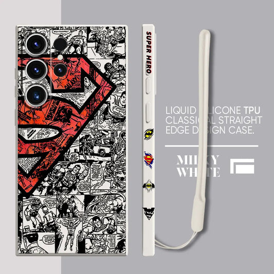 Case for Samsung Galaxy S21 Plus S23 Ultra 5G S20 FE S24 Ultra S22 S22 S-Super-man Comics Soft Cases Shockproof Silicone Cover