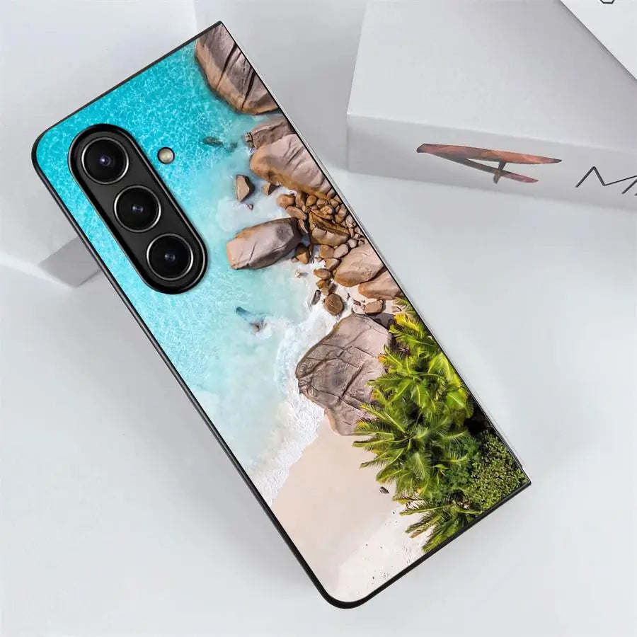 Case for Samsung Galaxy ZFold5 ZFold6 ZFold7 Z Fold 7 6 5 4 3 ZFold4 ZFold3 Back Phone Cover Landscape Mountain Sea View Travel
