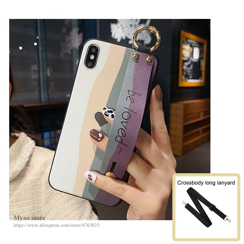 Be Loved Case For Motorola Edge 40 50 Neo 60 Fusion 60s Pro Ultra G35 G55 G75 G85 G45 G15 G05 G84 G54 G34 G14 Wrist Strap Cover