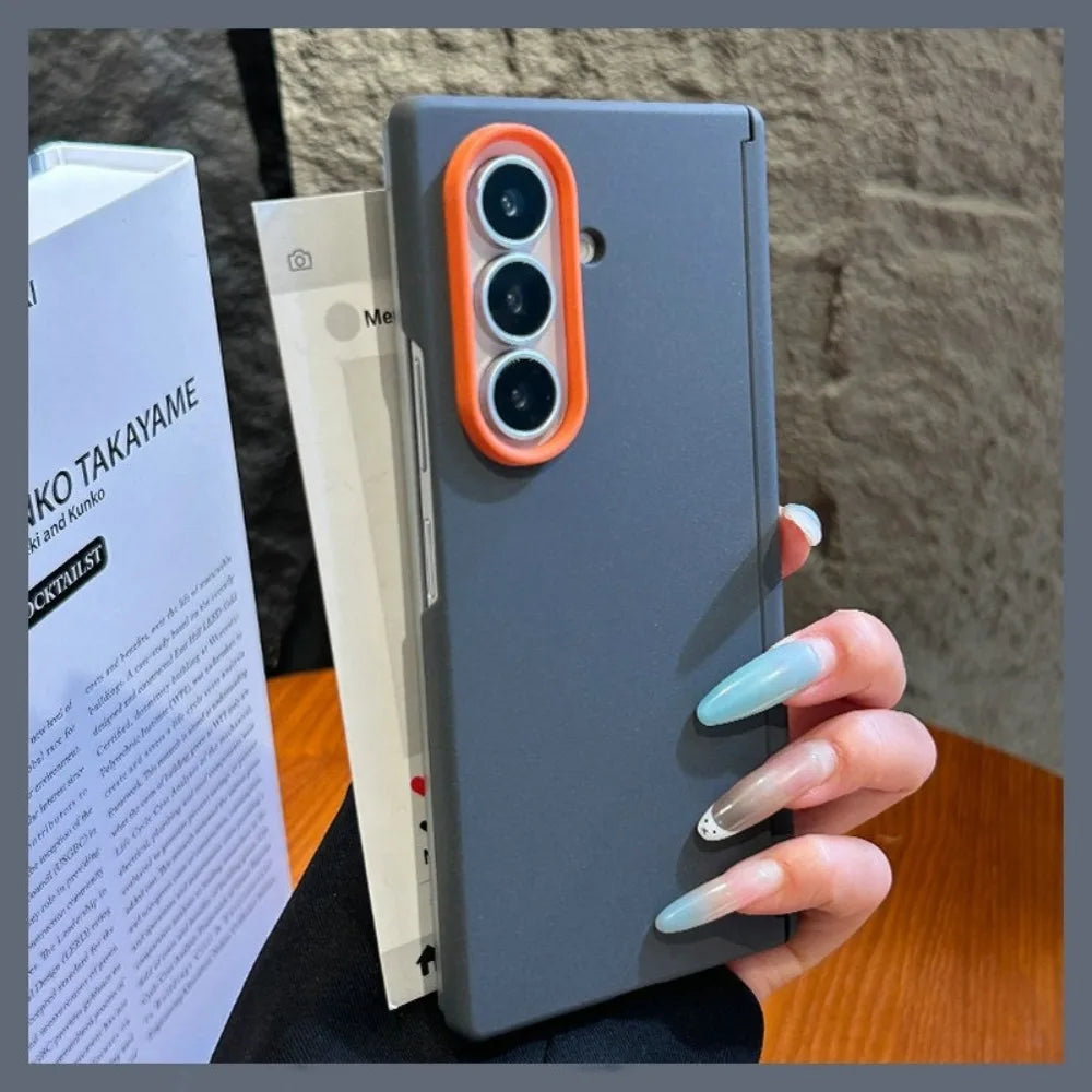 Z Fold 8 Contrast Candy Color Frosted Cases for Samsung Galaxy Z Fold 8 Ultra 5 6 Z Fold 7 Hinge Protection Shcokproof PC Cover