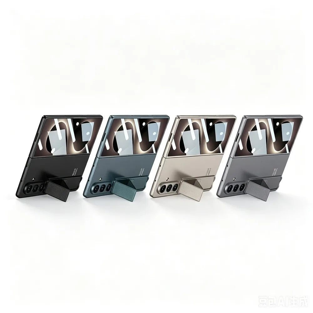 Z Fold8 Ultra Business Invisible Folding Bracket Holder Case for Samsung Galaxy Z Fold 8 Ultra Slim Tempered Glass Film PC Cover