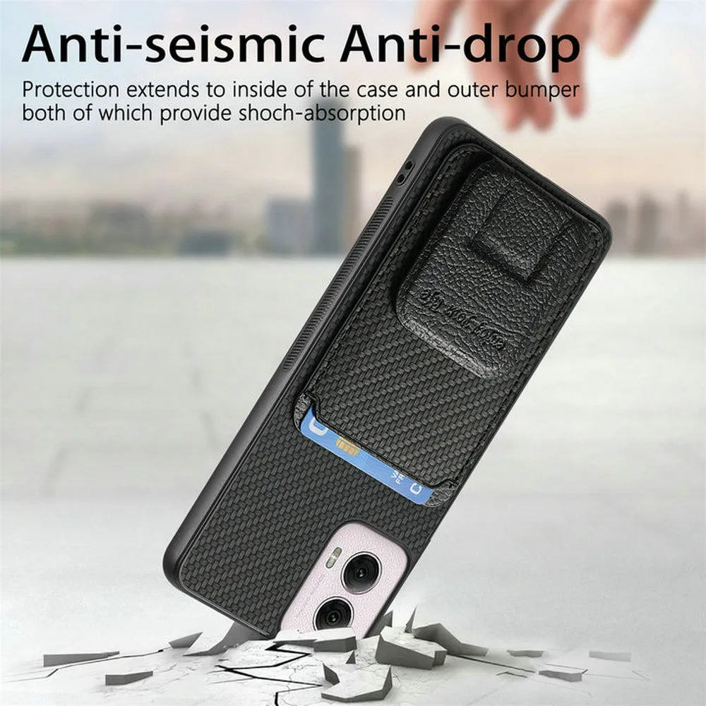 Luxury Case For Motorola G96 5G Leather Card Stand Back Funda Moto G15 Power G05 G35 G45 G55 G75 G85 G34 G96 E15 Magnet Cover