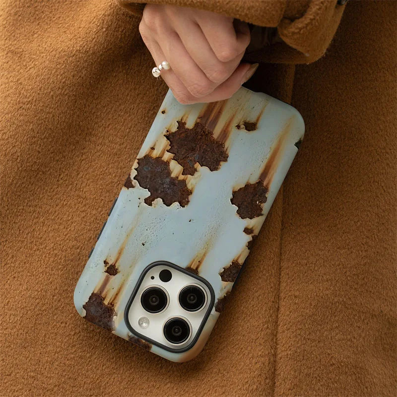 Ins Broken Rust Wind Case For Samsung S25 S24 S23 S22 S21 Plus Ultra S24 S20 FE A16 15 26 A36 A56 2 IN 1 Film shell Phone Cover