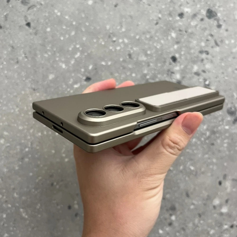 Z Fold8 Ultra Business Invisible Folding Bracket Holder Case for Samsung Galaxy Z Fold 8 Ultra Slim Tempered Glass Film PC Cover