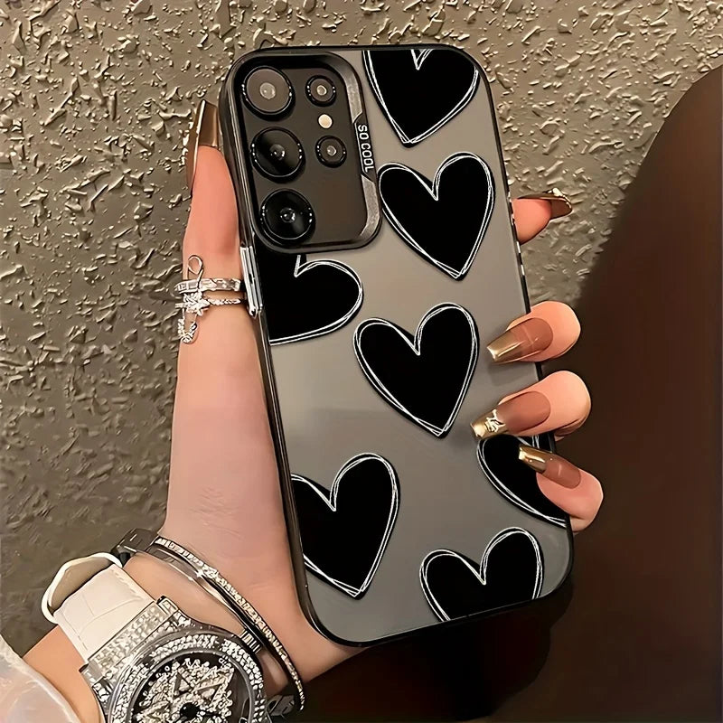 For Samsung Galaxy S25 Ultra Case Samsung S24 S24Ultra S22 S23 FE S 25 Case IMD Black Long Snake Animal Pattern Hard Phone Cover