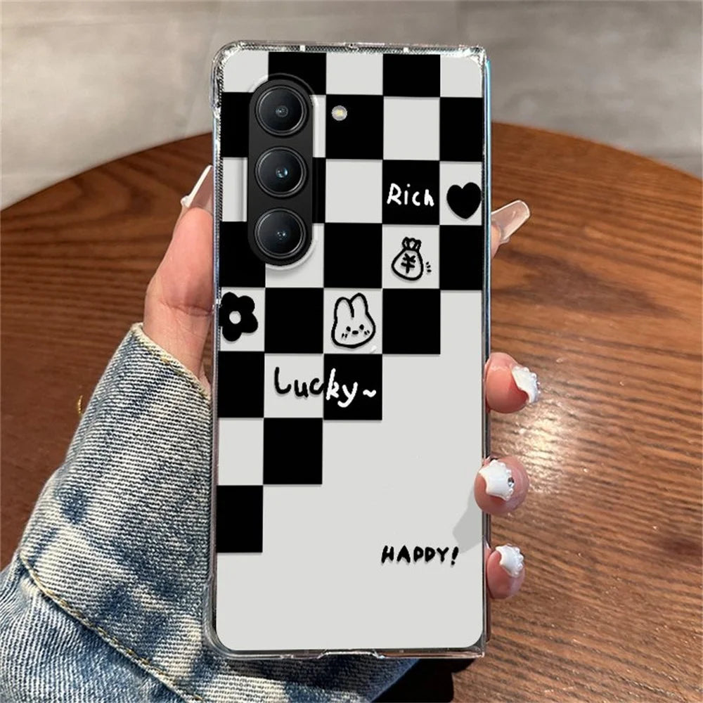 Luxury Honeycomb Cube Phone Case For Samsung Galaxy Z Fold 7 Z Fold 6 5 Z Fold 4 3 2 Z Fold SE W25 Shockproof Protection Cover