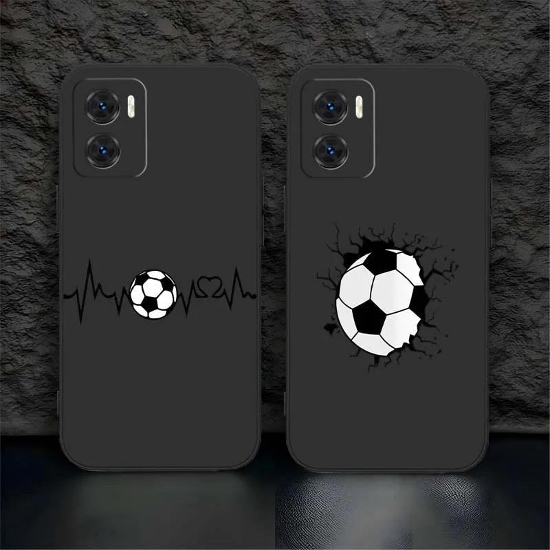 Creative Football Design For Motorola Moto Edge G85 G72 G35 G34 G32 G31 G24 G13 E14 G04 50 4G 5G Liquid Phone Case Cover