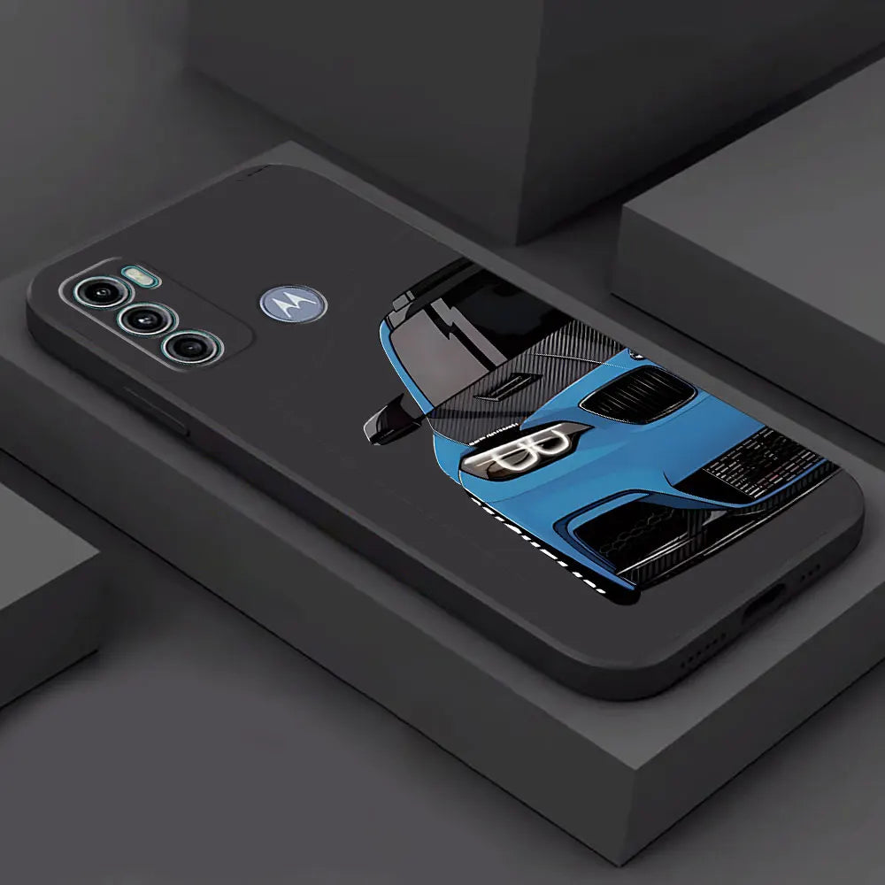 Black Soft Case for Motorola Moto G31 G71 G72 G73 G60s G22 G30 G32 G51 G52 G53 G60 G50 Armor Sports Car Tokyo JDM Cover
