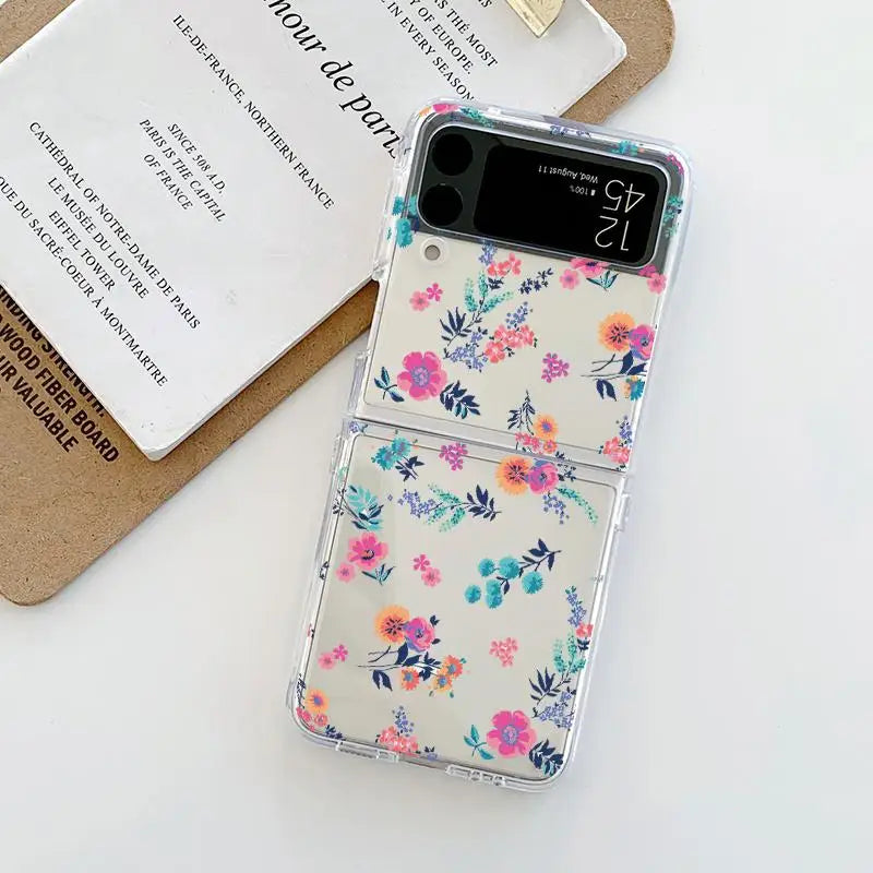 Oil Painting Retro Flower Clear Case For Motorola Razr 60 50 40 Ultra 2022 Razr60 Razr50 Ultra Hard Phone Cover New Design Funda