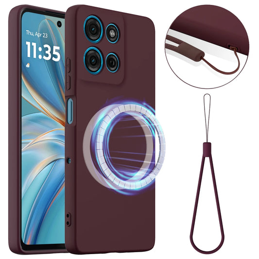 Official Same Original Liquid Silicone Phone Case for MOTO G86 Power G56 Edge 2025 60 Pro Car Mounted Magnetic Back Cover