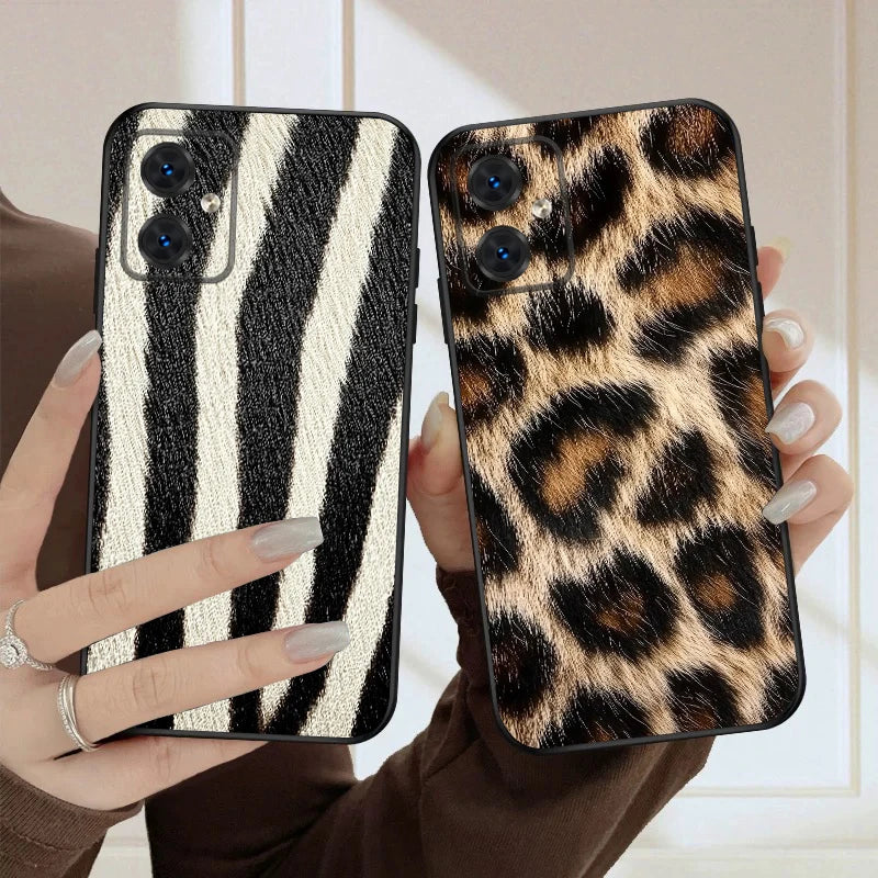 Tiger Skin Pattern For Motorola Moto G 04 05 14 15 24 34 35 54 55 75 84 85 Edge 40 50 Fusion 60 Fusion silicone soft phone case