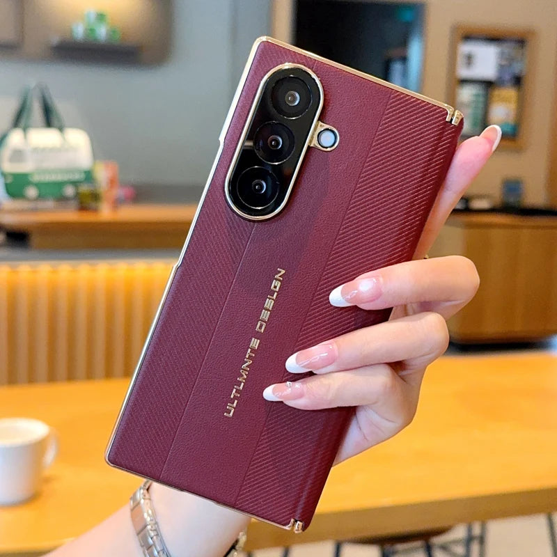 For Samsung Galaxy Z Fold 7 Case Luxury Plating Hard PU Fashion Protective Back Cover Case For samsung Z Fold 7 Phone Shell