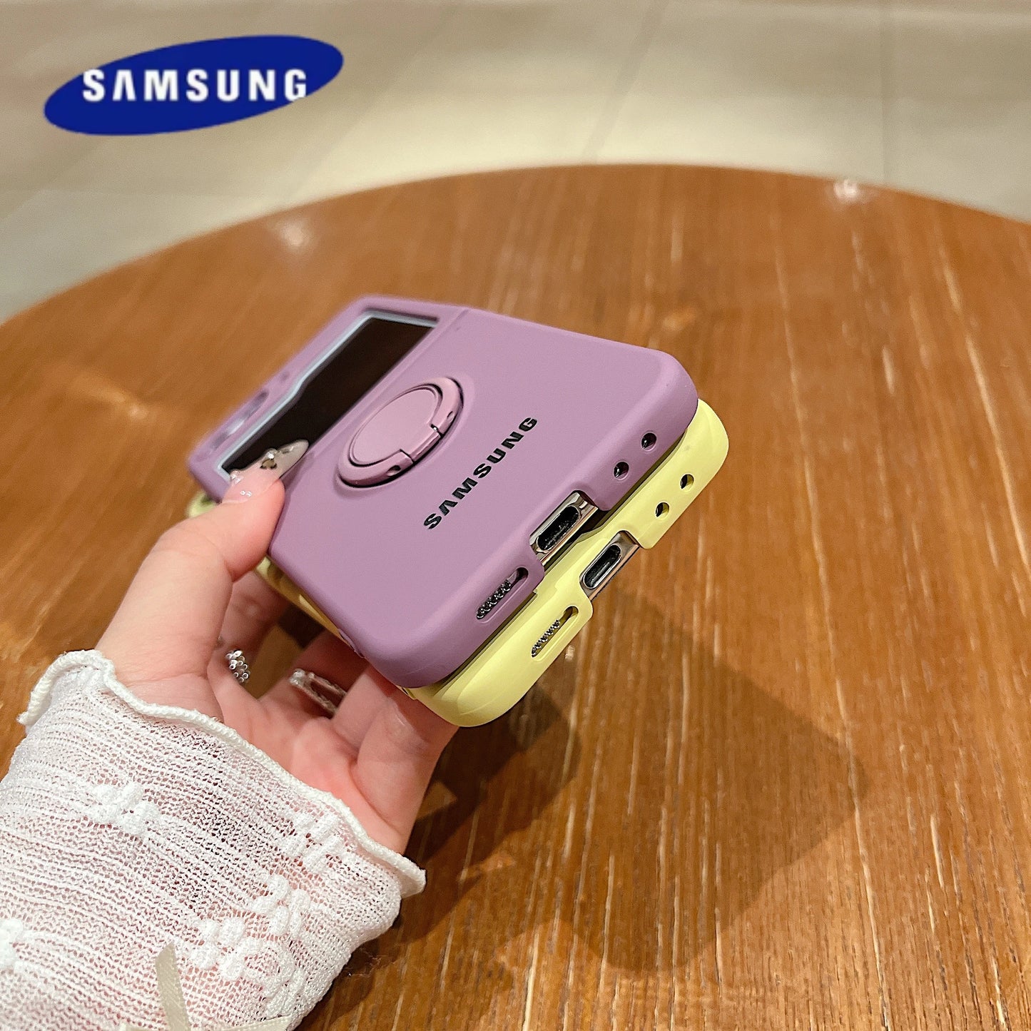 Luxury Official Candy Color Liquid Silicone  Ring Holder Phone Case Samsung Galaxy Z Flip 7 6 5 4 3 Shockproof Protective Cover