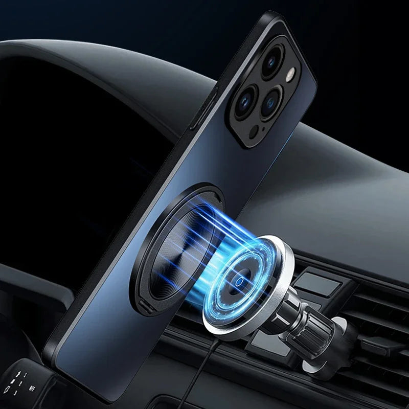 for Google Pixel 9A 9 Pro XL Case Magnetic Matte Shockproof Holder Cover for Google Pixel 8 Pro 8A 7Pro 7A 6Pro Shell Bumper