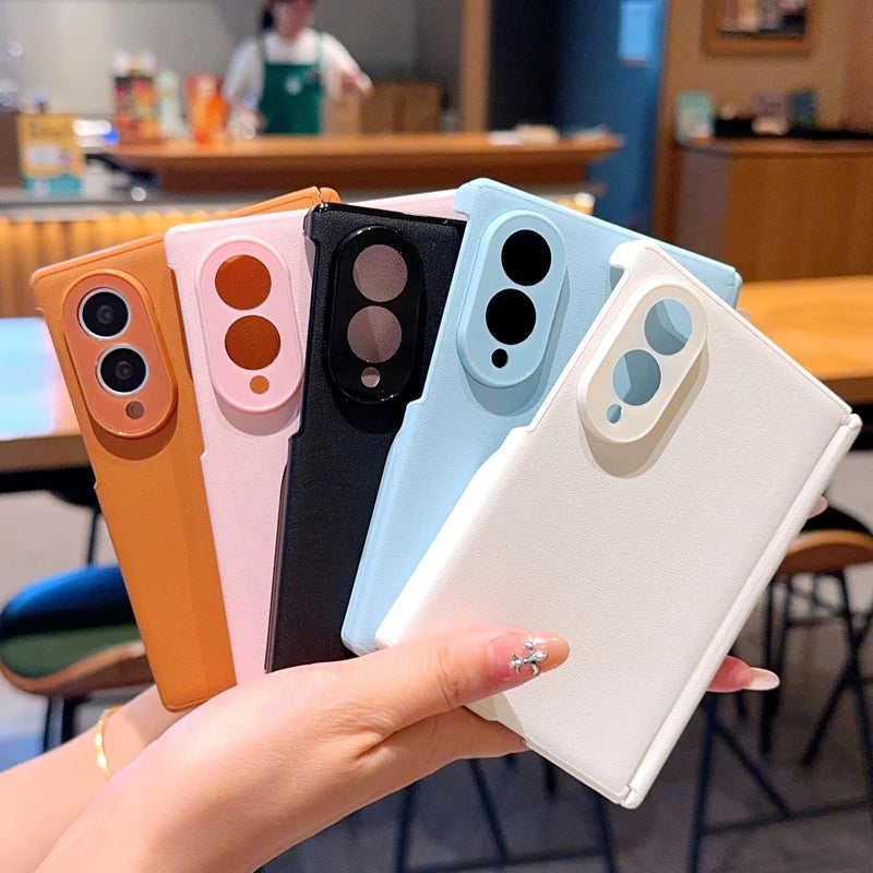 For Samsung Galaxy Z Fold 8 Case Hard PU Skin Magnetic MagSafe Protective Back Cover Case For Z Fold 8 8Ultra Phone Shell