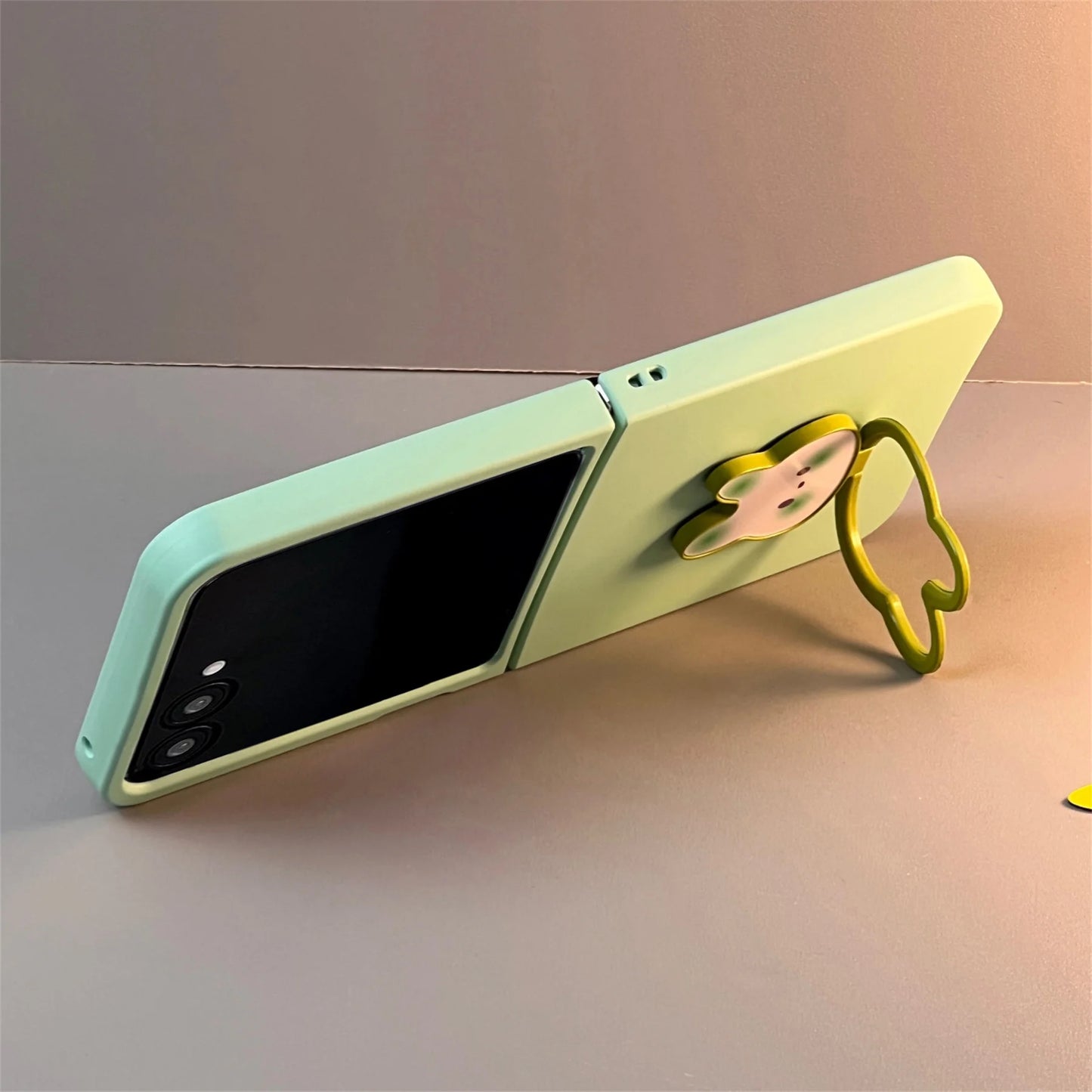 Cute Korean Mint Green Phone Case with Bunny Rabbit Ring Bracket for Motorola Razr 60 Ultra Razr 60 Razr 50 Ultra Razr 50 Cover