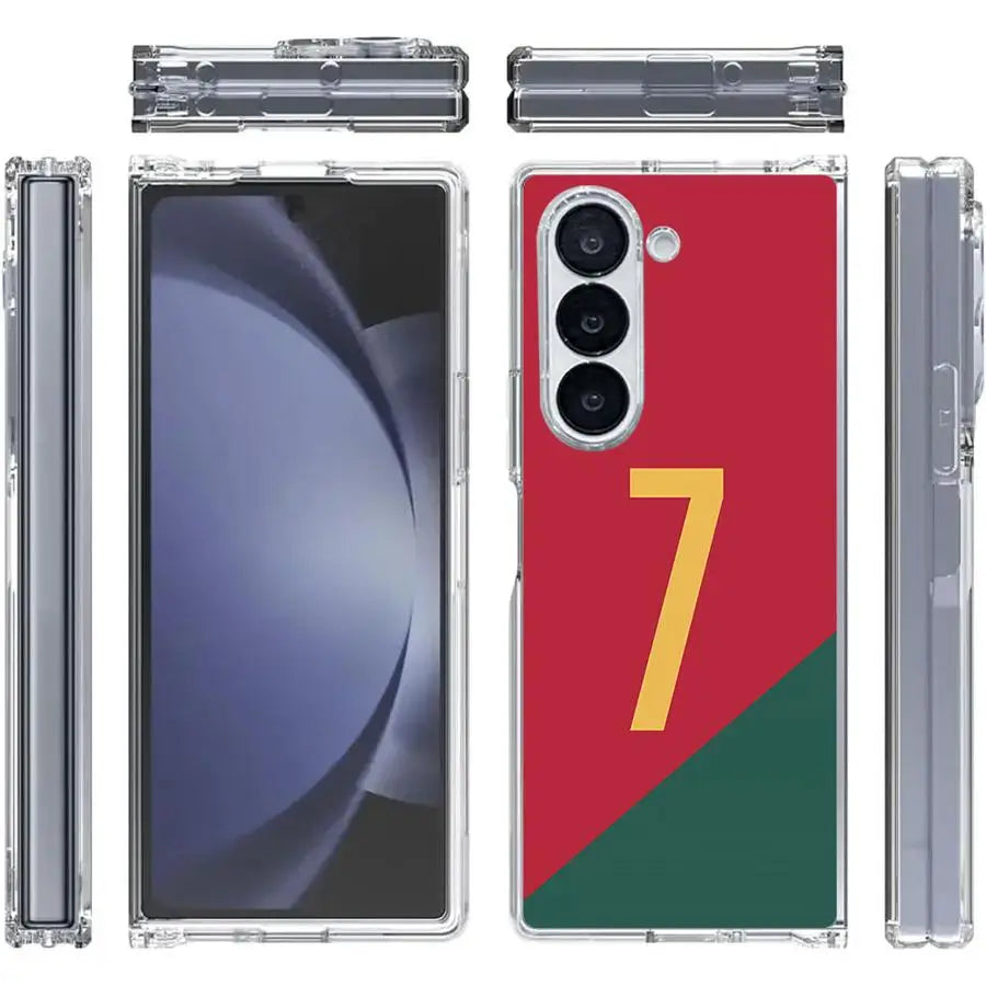 Football Star Digital Art Hard Phone Cover Case for Samsung Galaxy ZFold7 ZFold3 Z Fold 7 6 5 4 3 ZFold5 ZFold6 ZFold4