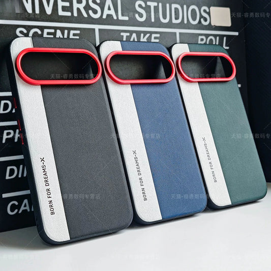 Case For Google Pixel 11 10 9 Pro XL 10A 9A Luxury Color Blocking Frosted Skin-friendly PU Leather Cover For Google11 Pro XL