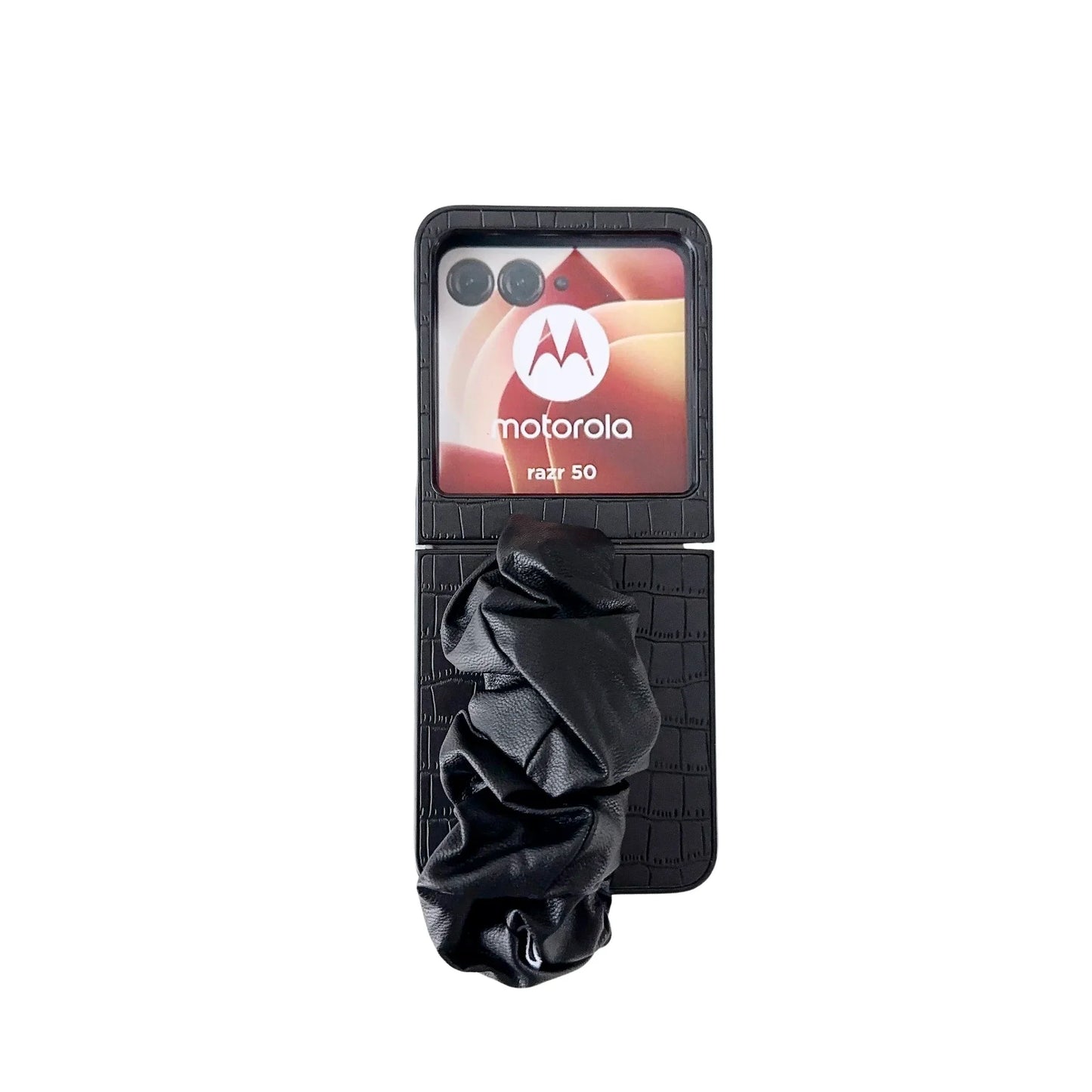 Alligator Pattern Silk Wrist Strap PU Leather Phone Case for Motorola Razr 60 Pro 50 40 Ultra Mooto Razr 60 50 Shockproof Cover